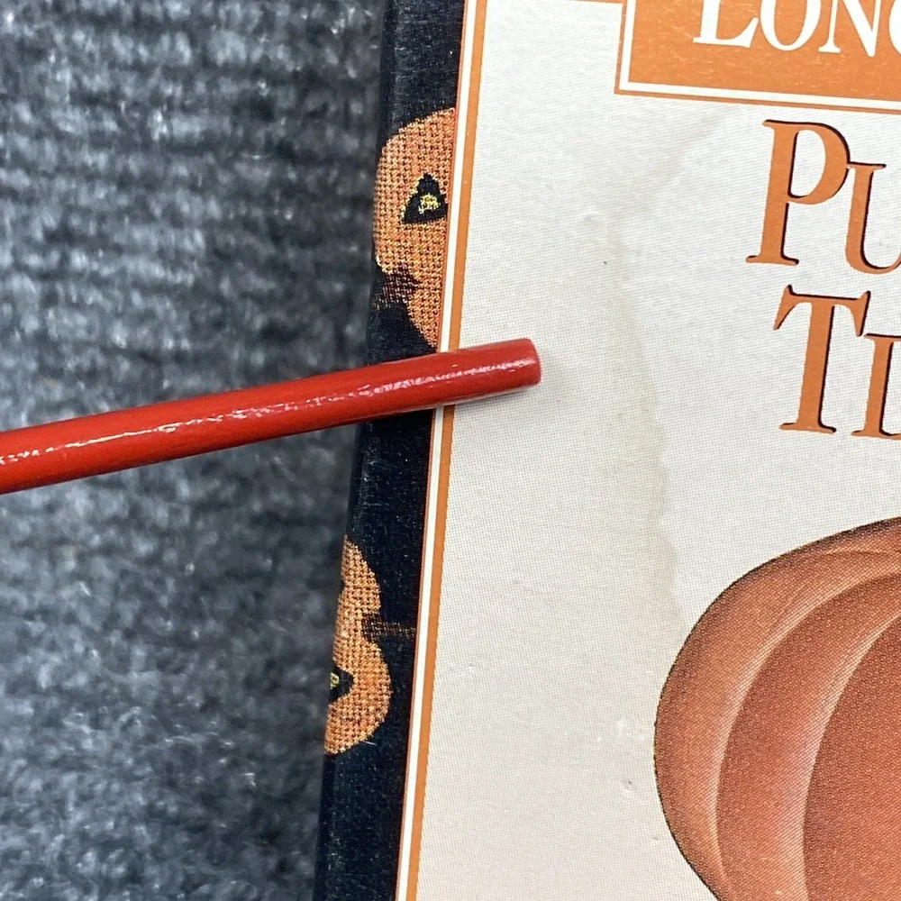 Longaberger Pumpkin Tie-On 1995 Ceramic Halloween Basket Accessory New #31763